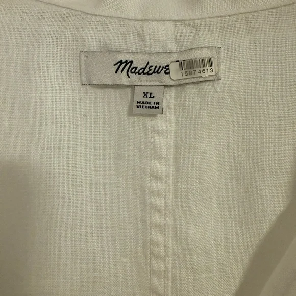 Madewell White Cropped Resort Shirt - Picture 8 of 8